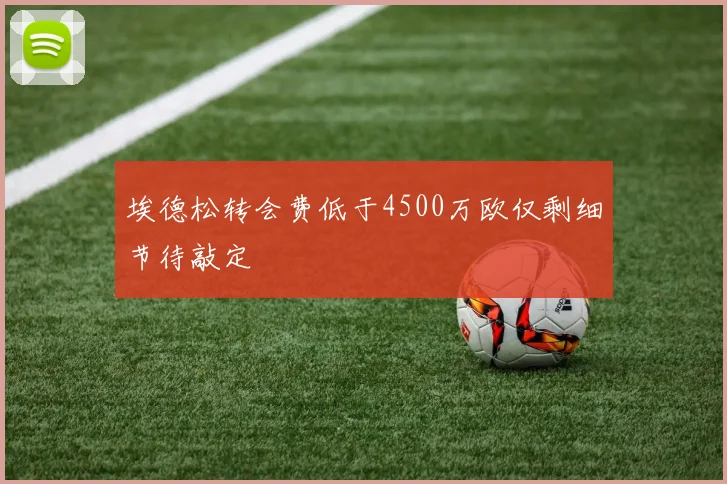 埃德松转会费低于4500万欧仅剩细节待敲定